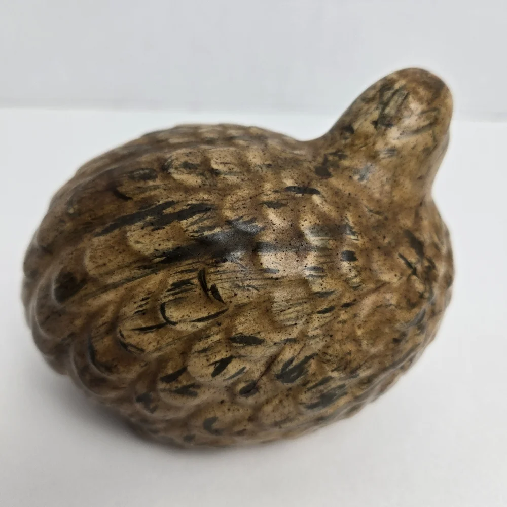 Vintage MCM 1966 Set Of 2 Hand Painted Art Pottery Pheasant Quail Bird Figures - Picture 13 of 16